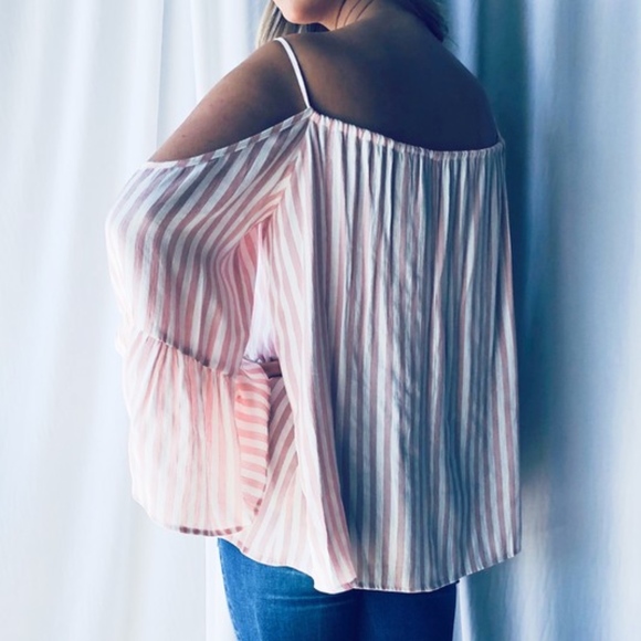 Pink and White Adjustable Strap Tee - Picture 3 of 6